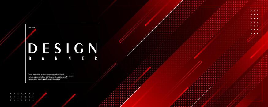 banner backgrounds. full of colors, halftone effect gradations red vector