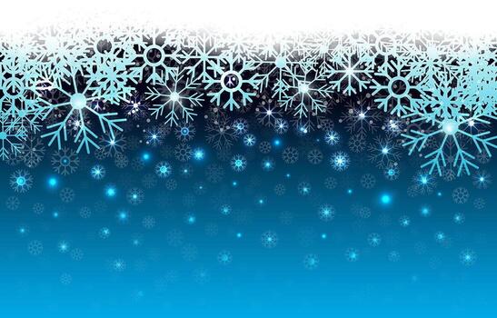Blue Winter Snowflakes Background vector