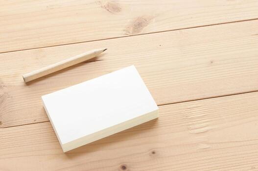 Business card with pencil mock-up photo