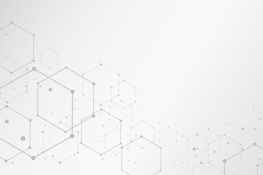 Abstract hexagonal molecular structures background with copy spa vector