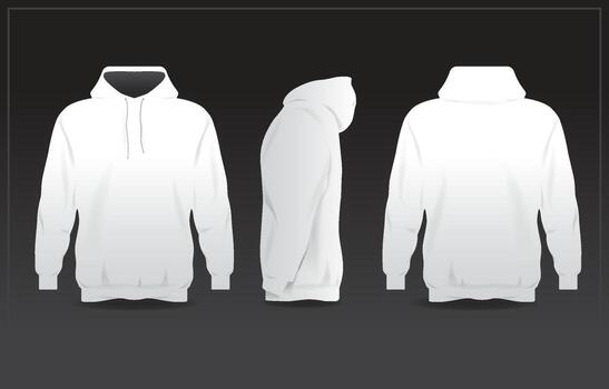 Hoodie Jacket White Jacket Mockup Ready for Use vector