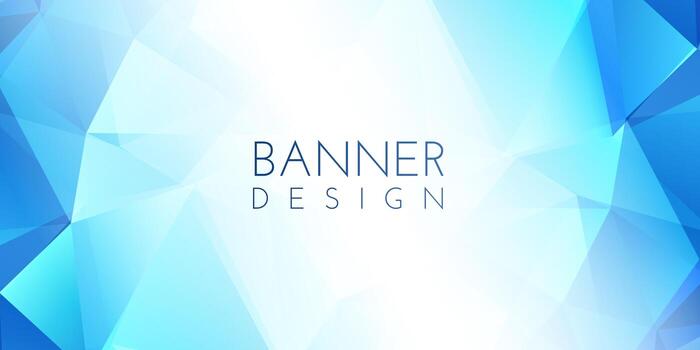 Low poly banner design vector