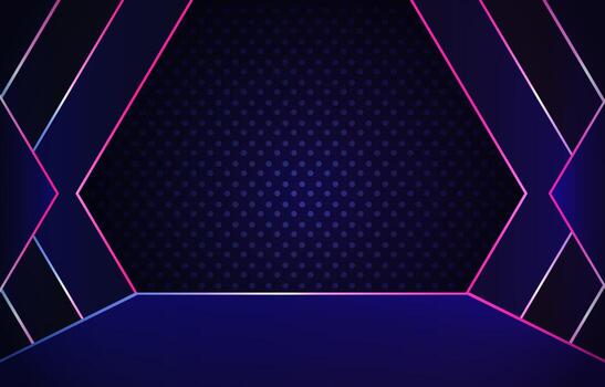 Simple neon stage background vector