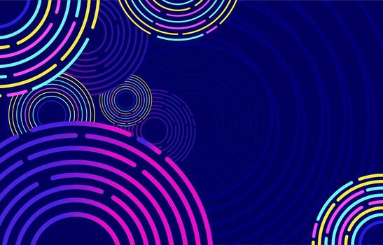 Spiritual Circular Neon Background vector