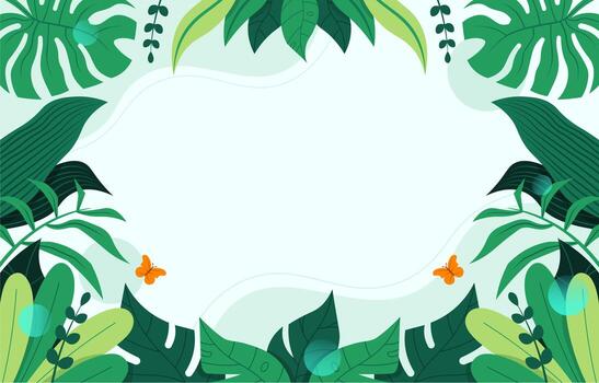 Tropical Leaves Background vector