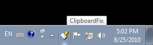 ClipboardFix in System Tray