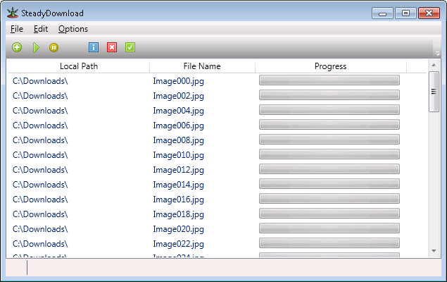 Main Window after adding 2-step interval downloads
